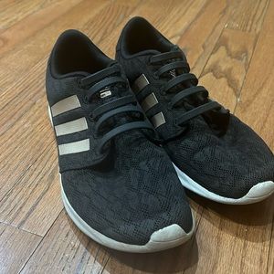 Adidas Cloudfoam black and rose gold